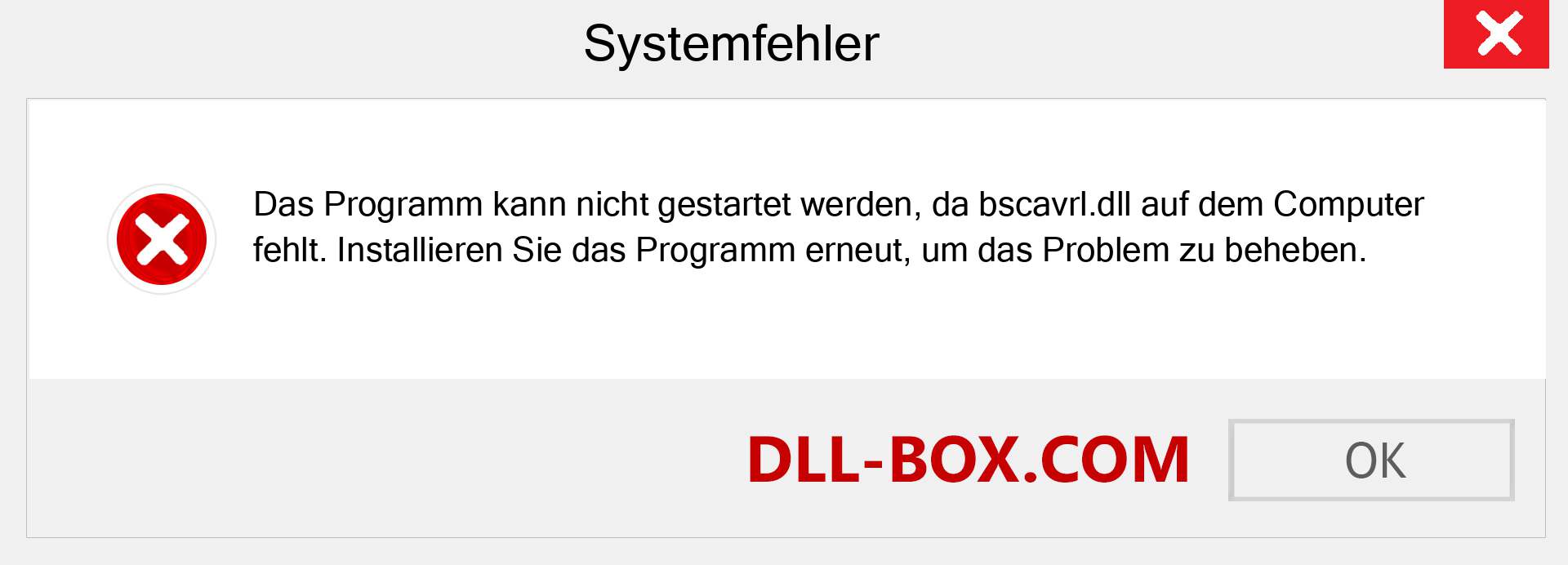 bscavrl.dll-Datei fehlt?. Download für Windows 7, 8, 10 - Fix bscavrl dll Missing Error unter Windows, Fotos, Bildern