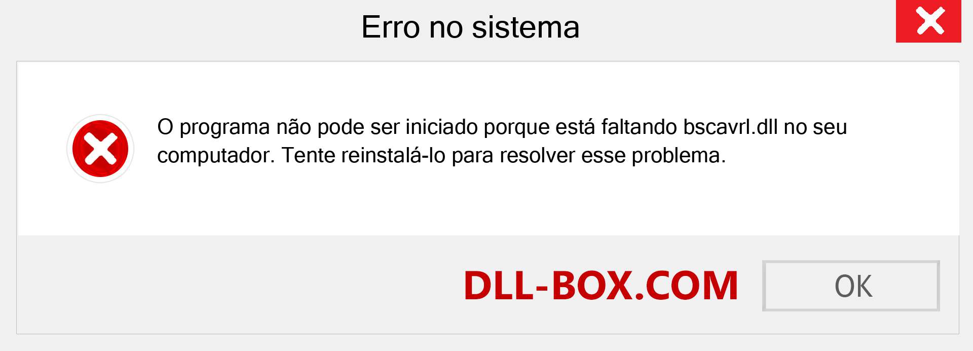 Arquivo bscavrl.dll ausente ?. Download para Windows 7, 8, 10 - Correção de erro ausente bscavrl dll no Windows, fotos, imagens